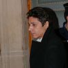 Jean-Luc Lahaye au tribunal correctionnel de Paris le 23 mars 2015 où il était jugé pour, entre autres, corruption de mineure de moins de 15 ans