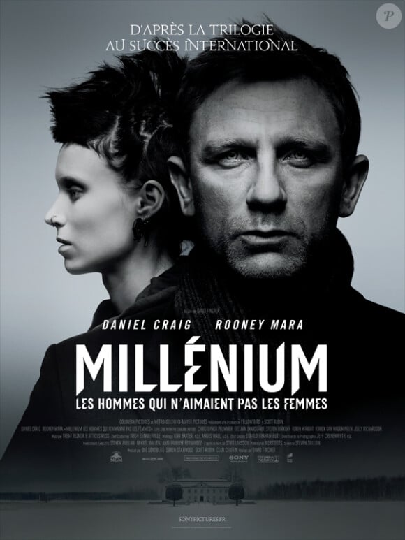 Affiche de l'adaption ciné américaine du premier volet de la saga Millénium