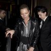 Kate Moss quitte l'hôtel Café Royal à Londres, le 24 mars 2015.