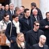 Coralie Balmy, Alain Bernard lors des obsèques de Camille Muffat en l'église Saint Jean-Baptiste-Le Vœu à Nice, le 25 mars 2015