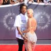 Wiz Khalifa et sa femme Amber Rose aux MTV Video Music Awards 2014 à Inglewood. Le 24 août 2014.