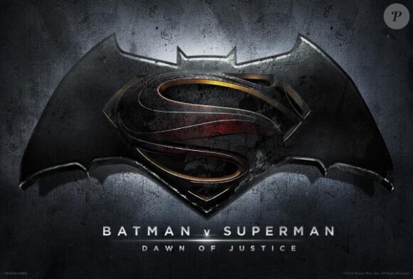 Poster teaser de Batman vs. Superman : Dawn of Justice.