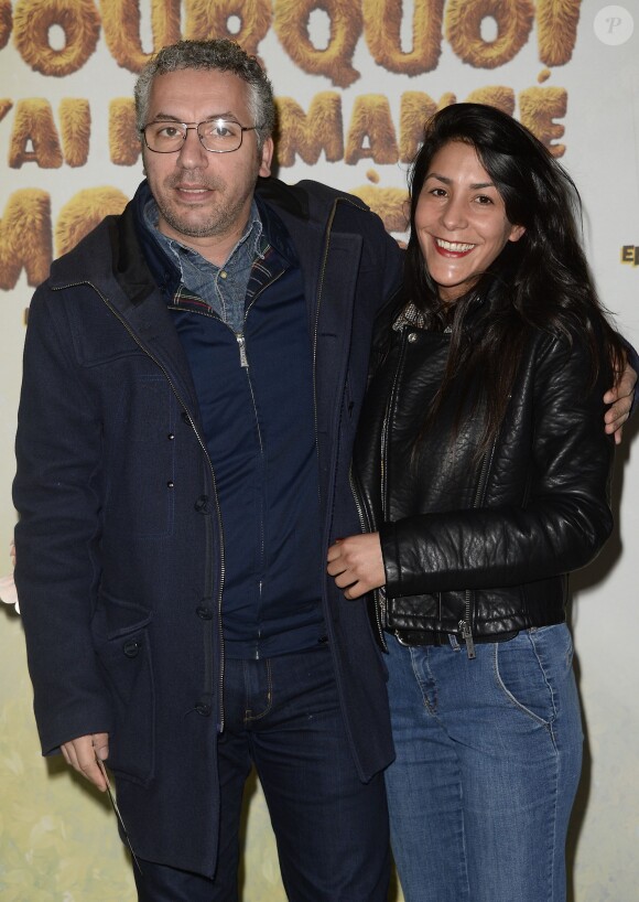 Atmen Kelif et sa compagne Cindy Geney - Avant-première du film "Pourquoi j'ai pas mangé mon père" au Pathé Beaugrenelle à Paris, le 29 mars 2015.