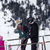 Le roi Felipe VI d'Espagne au ski avec son ami le prince Kyril de Bulgarie à Baqueira Beret le 8 mars 2015.