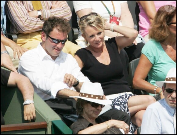 Sophie Davant et Pierre Sled à Roland Garros en 2007.