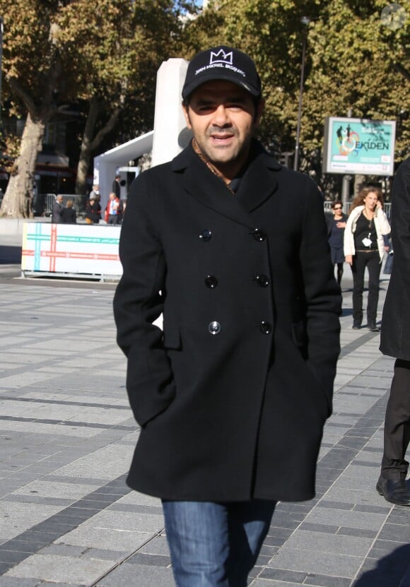 Jamel Debbouze à l'inauguration de l'exposition "Le Maroc contemporain" à Paris. Le 14 octobre