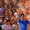 Novak Djokovic lors de sa victoire au Masters 1000 de Miami le 5 avril 2015