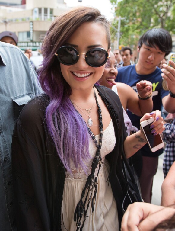 Demi Lovato rencontre ses fans à New York, le 24 juin 2014.