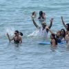 Exclusif - Le clan Murphy (sa compagne Paige Butcher, ses filles Bria et Shayne et son fils Myles) profitent d'un après-midi ensoleillé sur une plage de Maui, à Hawaï. Le 23 mars 2015.