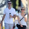 Exclusif - Sarah Michelle Gellar et son mari Freddie Prinze jr se promènent dans les rues de Santa Monica. Le 7 janvier 2015