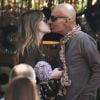 Exclusif - Atteint d'un cancer, Christian Audigier, quitte l'hôpital Cedar Sinaï avec sa femme Nathalie Sorensen à Los Angeles le 6 avril 2015.