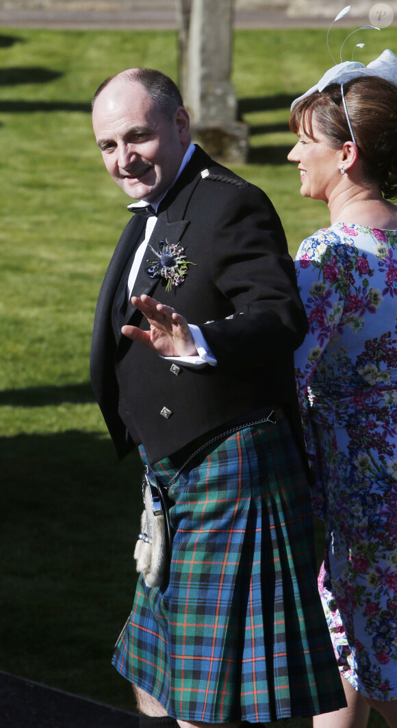 William Murray (papa d'Andy) et Sam Watson au mariage d'Andy Murray et Kim Sears à la cathédrale de Dunblane en Ecosse, le 11 avril 2015.