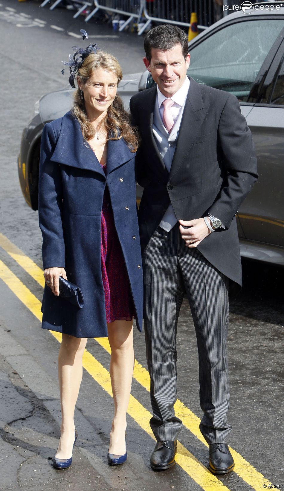 Tim et Lucy Henman au mariage d&#039;Andy Murray et Kim Sears à la cathédrale de Dunblane en Ecosse, le 11 avril 2015.