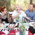  Jena Malone, Zoe Kravitz, Stuart Vevers et Laura Brown lors du Harpers Bazaar Brunch au Soho Desert House, La Quinta, le 11 avril 2015 
