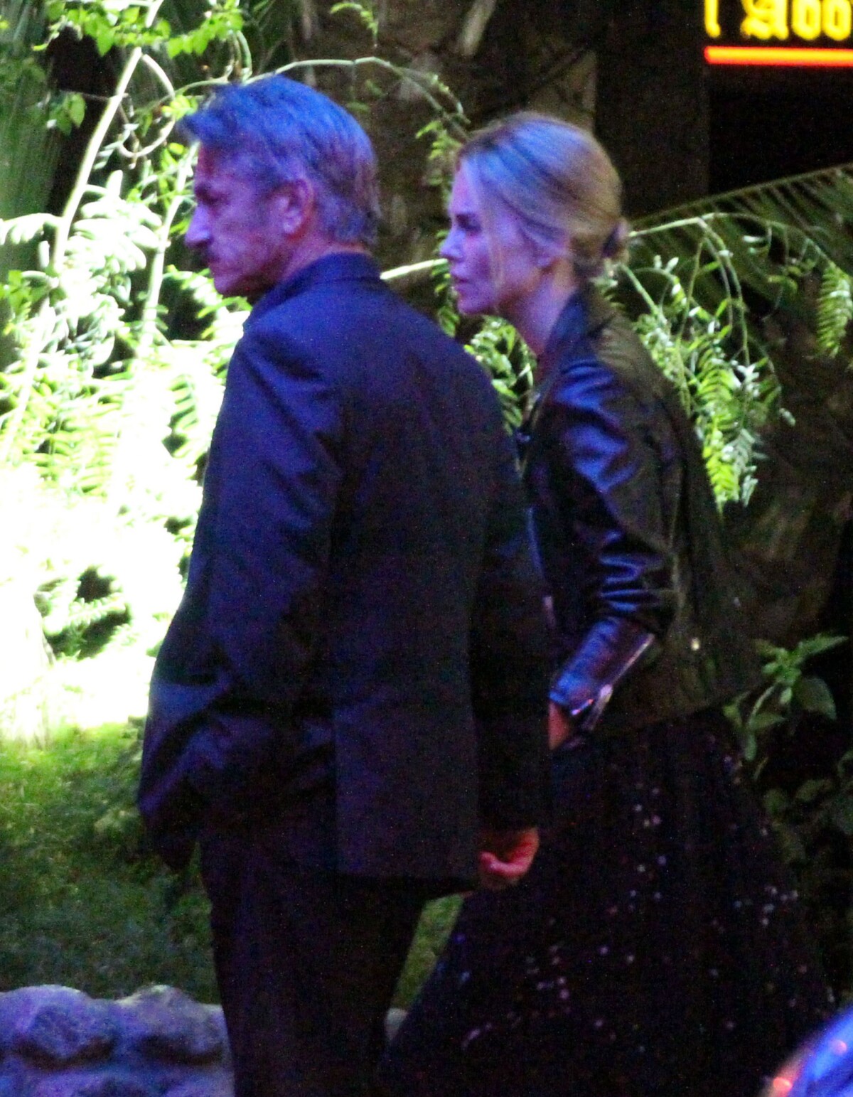 Photo : Exclusif - Sean Penn et sa fiancée Charlize Theron - Soirée 