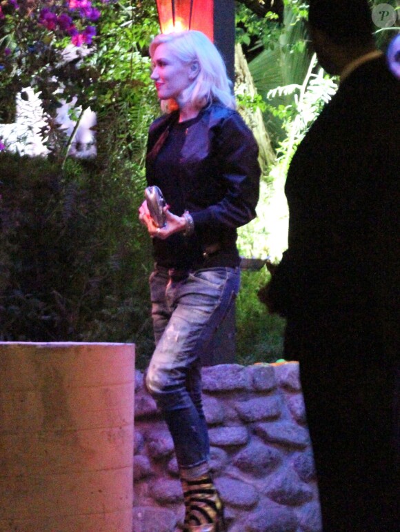 Exclusif - Gwen Stefani - Soirée privée au "Lucy's El Adobe Cafe" à West Hollywood, le 9 avril 2015. 