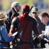 Ryan Reynolds sur le tournage du film "Deadpool" à Vancouver, le 9 avril 2015.