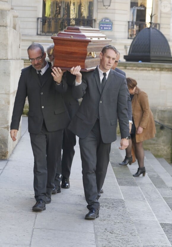 Obsèques de Maria Luisa Poumaillou en l'église Saint-Roch à Paris. Le 14 avril 2015