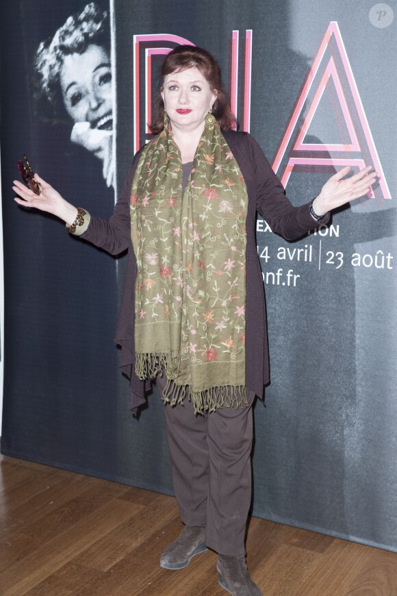 Catherine Jacob - Photocall de l'exposition "Piaf" à la Bibliothèque nationale de France (BNF) à l'occasion du centenaire de la naissance d'Édith Piaf à Paris le 14 avril 2015 