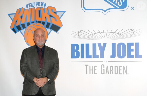 Billy Joel lors d'une conférence de presse au Madison Square Garden de New York le 3 décembre 2013