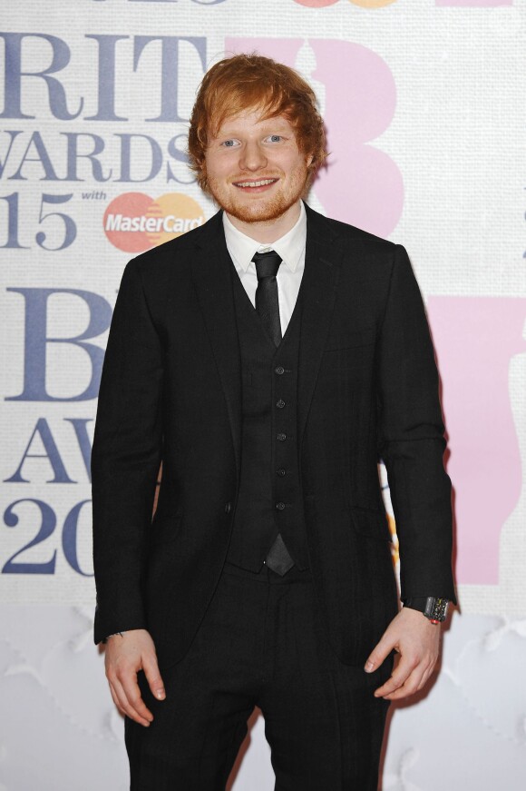 Ed Sheeran - Soirée des "BRIT Awards 2015" à Londres, le 25 février 2015.