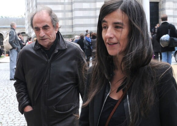 Richard Bohringer et sa fille à Paris le 11 avril 2012. 