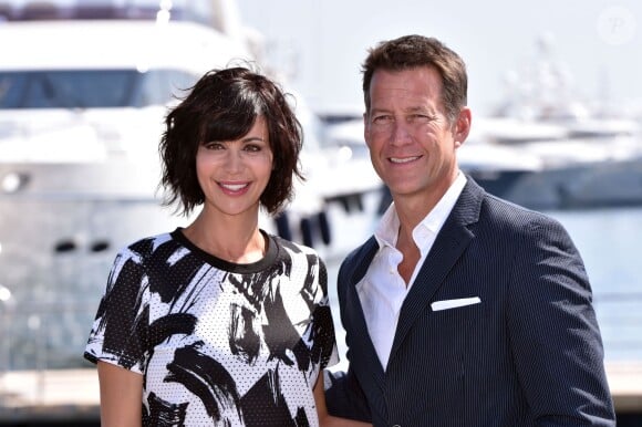 Catherine Bell et James Denton - MipTV 2015 à Cannes, le 13 avril 2015.