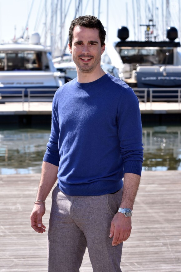 L'acteur canadien Patrick Hivon lors du photocall de la série "Missing : an interactive thriller" dans le cadre du MIPTV 2015 à Cannes le 13 avril 2015 qui se déroule au Palais des Festivals du 13 au 16 mai. 