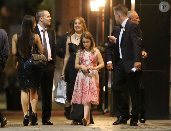 Exclusif - David Arquette et sa fille Coco Arquette - David Arquette et Christina McLarty se sont mariés en présence de leurs familles et de leurs amis à Cicada, Los Angeles, le 12 avril 2015.