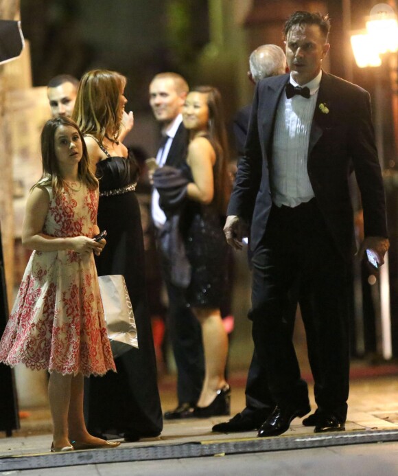 Exclusif - David Arquette et sa fille Coco Arquette - David Arquette et Christina McLarty se sont mariés en présence de leurs familles et de leurs amis à Cicada, Los Angeles, le 12 avril 2015.