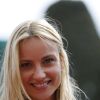Ester Satorova, fiancée de Tomas Berdych, lors de la demi-finale victorieuse de son chéri contre Gaël Monfils au Masters de Monte-Carlo le 18 avril 2015.