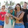 Kylie et Kendall Jenner au festival de Coachella. Indio, le 10 avril 2015.