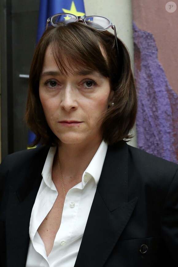 La Directice Executive d'Orange France, Delphine Ernotte-Cunci lors d'une audition à l'assemblée nationale de Paris, le 11 juillet 2012 