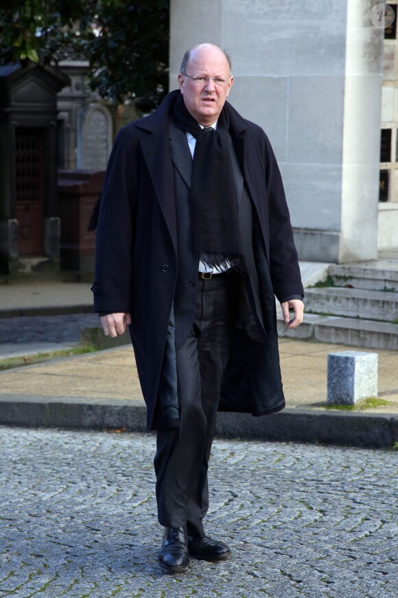 Remy Pfimlin - Obseques de Erik Izraelewicz, ancien directeur du journal Le Monde, au Pere Lachaise a Paris. Le 4 decembre 2012  