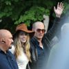 Johnny Depp et sa fiancée Amber Heard - Amber Heard rend visite à son fiancé Johnny Depp sur le tournage de "Black Mass" à Lynn dans le Massachusett le 21 juillet 2014. 