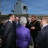 Le prince Harry rencontre des familles et des personnels militaires lors de la réception organisée le 24 avril 2015 à bord du HMS Bulwark dans la péninsule de Gallipoli pour les commémorations du centenaire de la bataille du même nom.