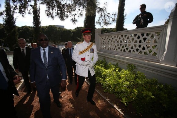 Le prince Harry au mémorial d'Abide en Turquie pour le centenaire de la bataille de Gallipoli, le 24 avril 2015.