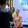 Laure Manaudou (ambassadrice de Reebok) participe à l'évènement Unexpected Fitness au centre commercial So Ouest, à Levallois-Perret près de Paris, le 23 avril 2015.