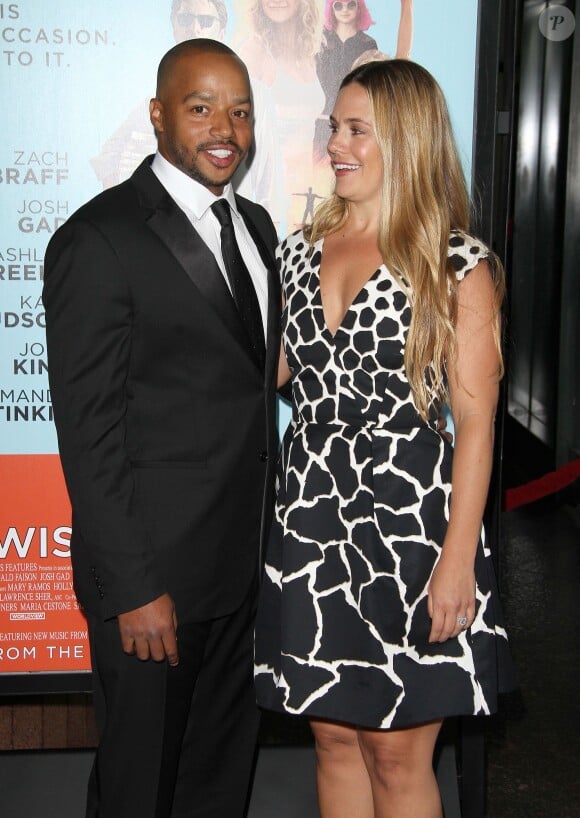 Donald Faison et sa femme CaCee Cobb à la premiere de  'Wish I Was Here' à Los Angeles, le 23 juin 2014
