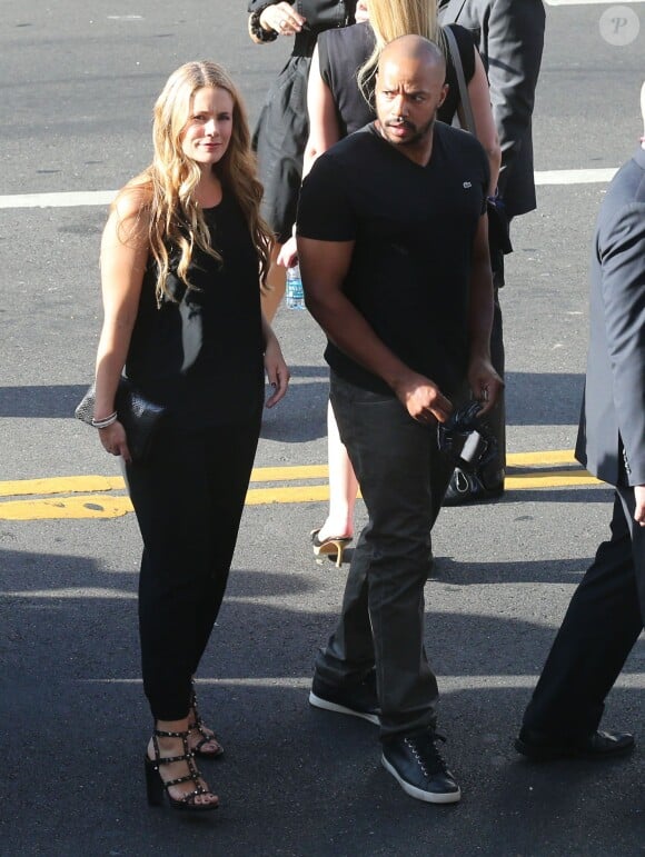 Donald Faison et sa femme CaCee Cobb - Arrivée des people à la première du film Maleficient à Hollywood, le 29 mai 2014. 