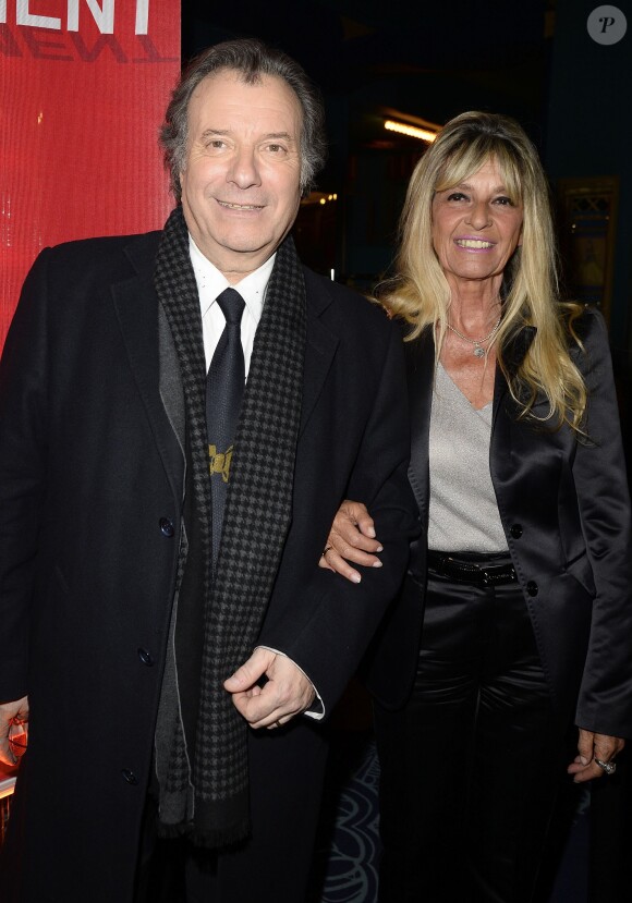 Daniel Russo et sa femme Lucie lors de la cérémonie des Molières à Paris le 27 avril 2015