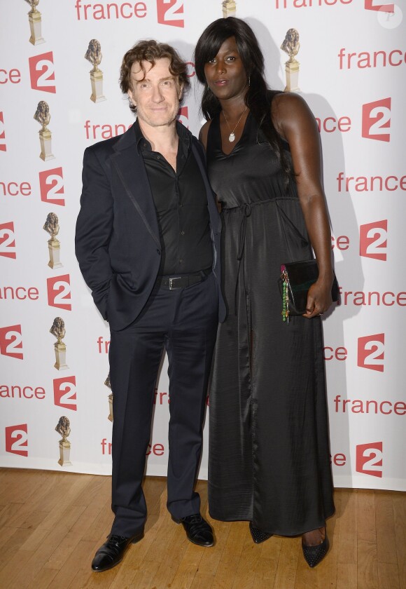 Thierry Frémont et sa femme Gina lors de la cérémonie des Molières à Paris le 27 avril 2015