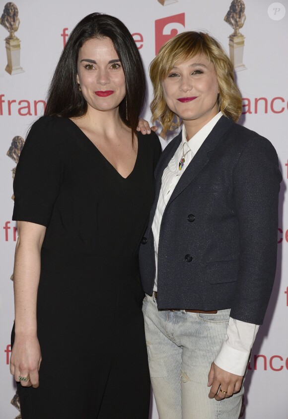 Sabrina Marchese et Bérengère Krief lors de la cérémonie des Molières à Paris le 27 avril 2015
