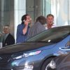 Kate Hudson avec son frère Oliver Hudson, croisant en sortant de l'agence d'artistes CAA à Los Angeles, la star Mel Gibson, le 27 avril 2015