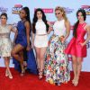 Ally Brooke Hernandez, Normani Kordei, Dinah Jane Hansen, Camila Cabello du groupe 'Fifth Harmony' à la Cérémonie des Disney Music Awards à Los Angeles, le 25 avril 2015.