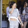 Kendall, Kylie Jenner et Pia Mia quittent le Mauro's Cafe Fred Segal à Los Angeles, le 28 avril 2015.