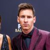 Lionel Messi et sa compagne Antonella Roccuzzo - Gala FIFA Ballon d'Or 2014 à Zurich, le 12 janvier 2015.
