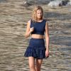 Exclusif - Toni Garrn en séance photo pour le magazine Daily Front Row à Saint-Barthélemy. Le 29 avril 2015.