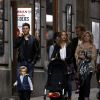 Exclusif - Michael Buble se promène dans les rue de Madrid avec sa femme Luisana Lopilato et son fils Noah, le 27 april 2015