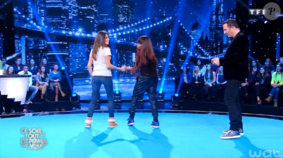 Mia Frye et Karine Ferri dans VTEP, le 2 mai 2015 sur TF1.